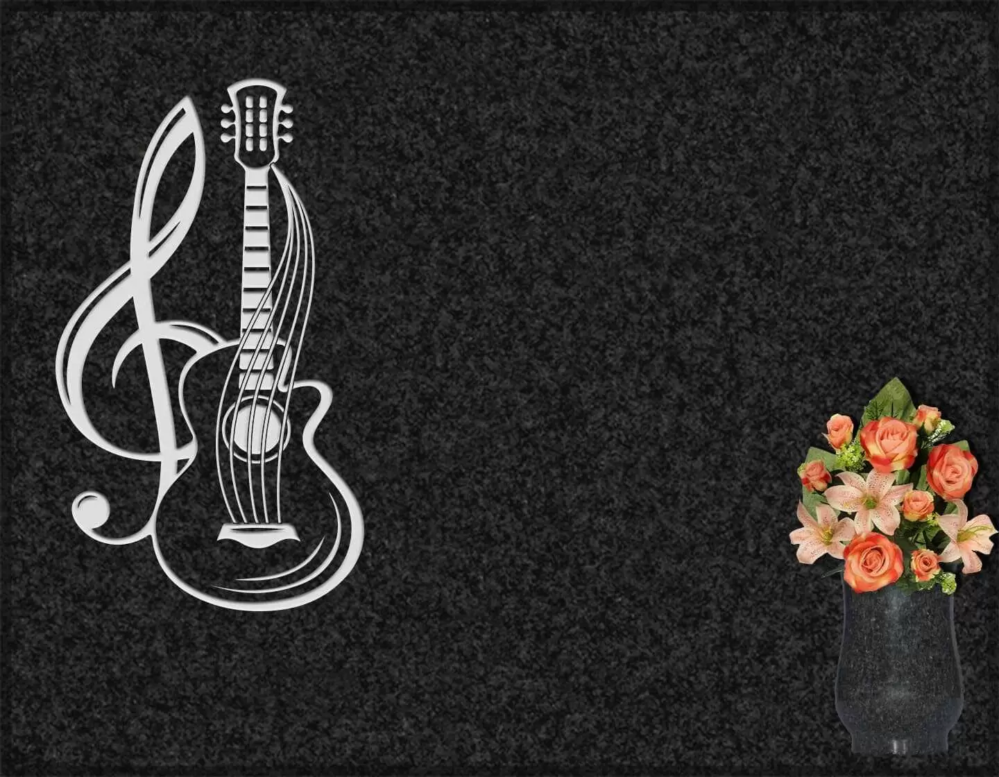 Lápida grabada personalizada guitarra G.405