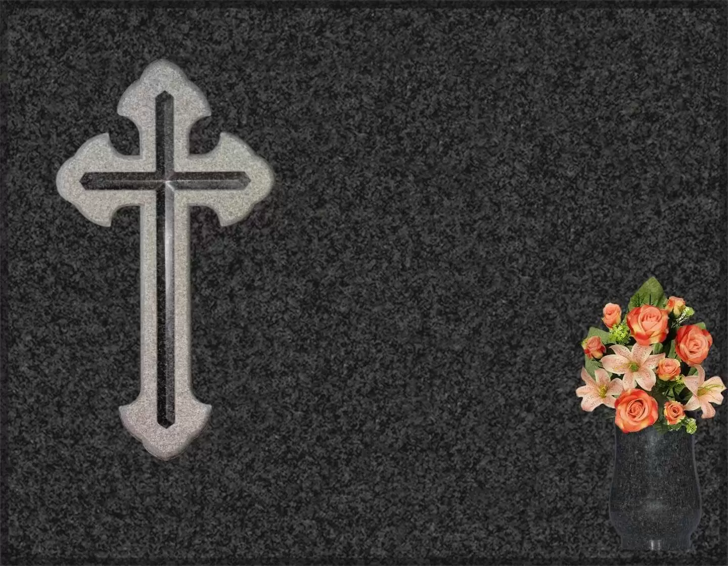 Cruz de lis tallada T.120