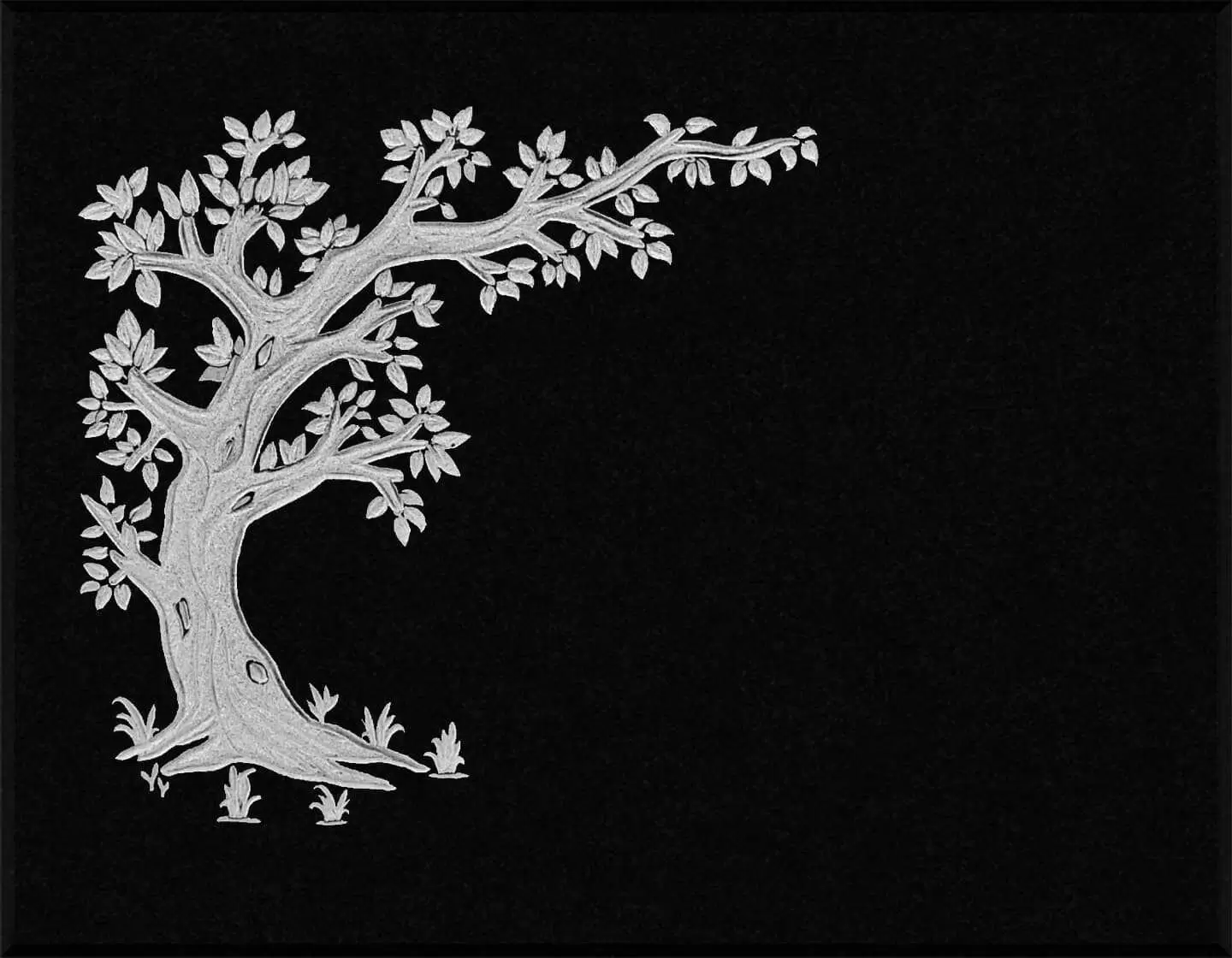 Árbol tallado para lápida en relieve