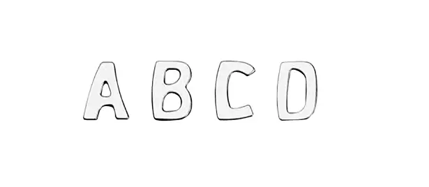 Letra de acero Ibérico adhesivo