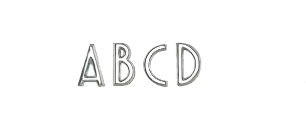 Letra de acero Moderno