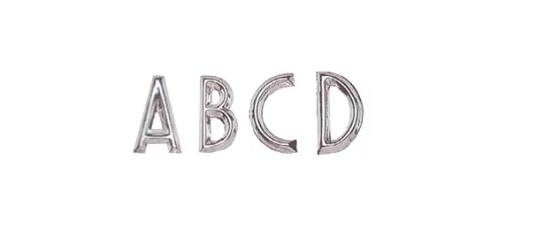 Letra de acero Prismático