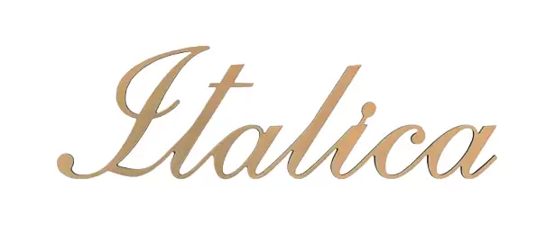 Letra de bronce Italica