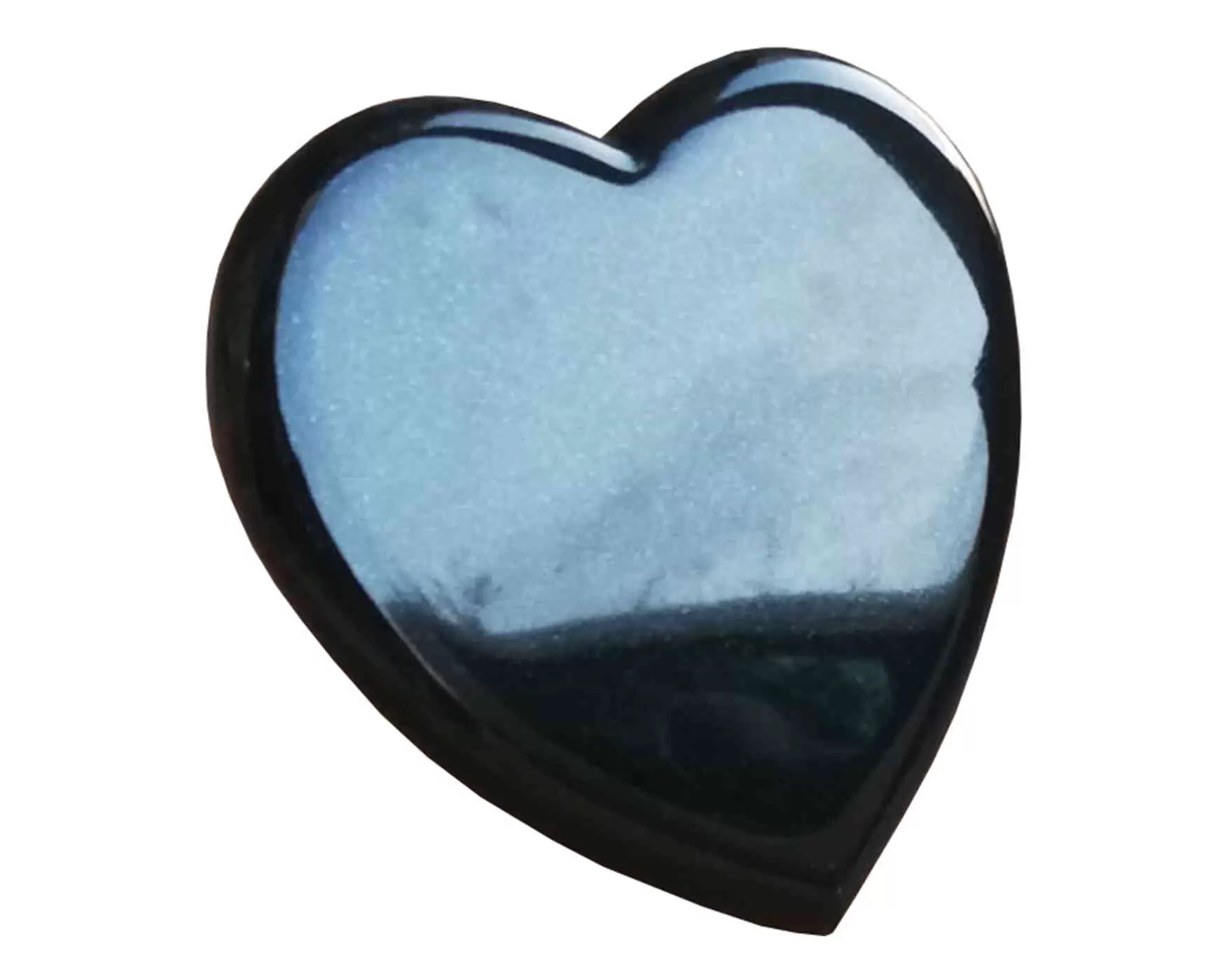 Corazón de granito Negro Intenso para tumba