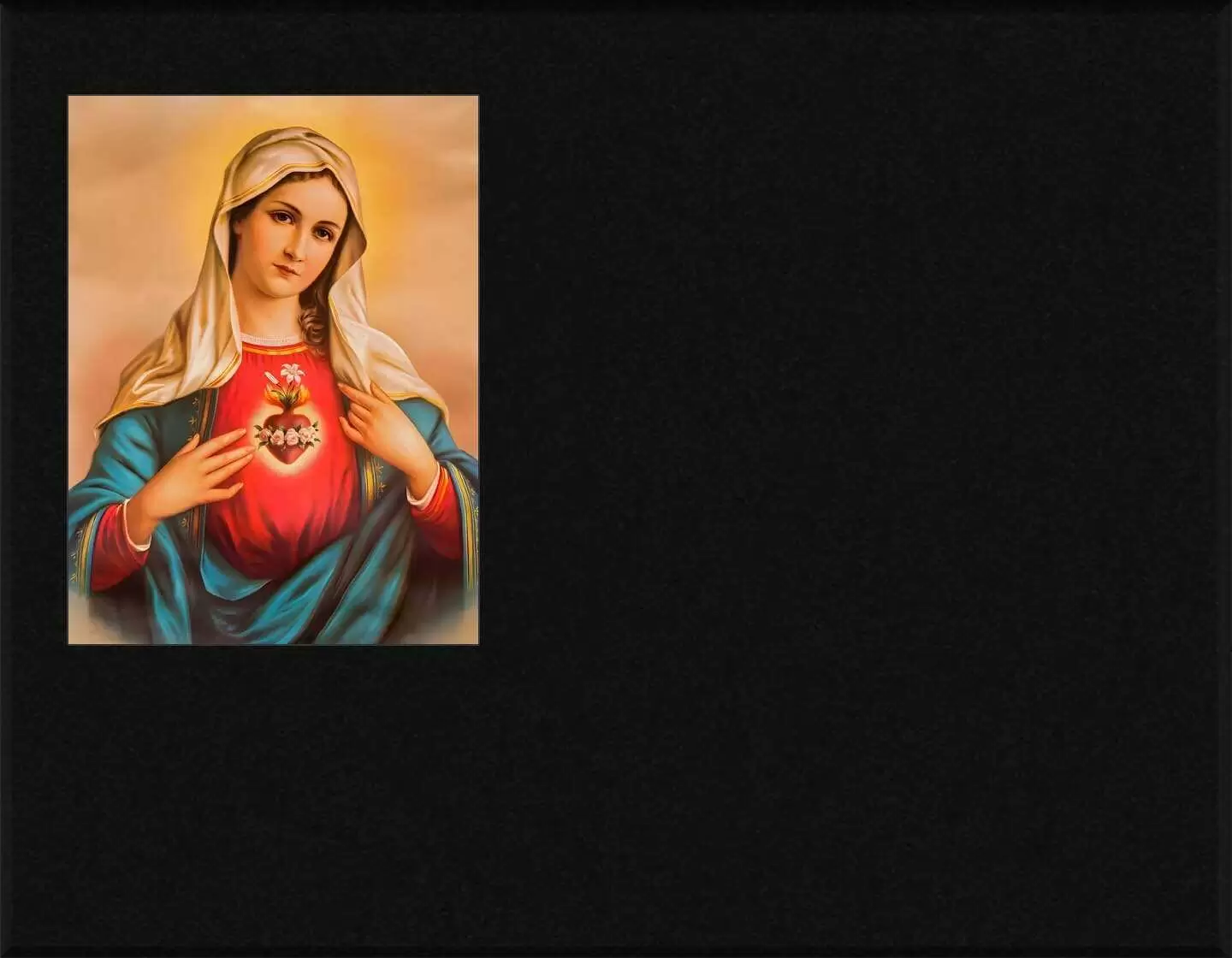 Porcelana incrustada Inmaculado corazón de María I.701