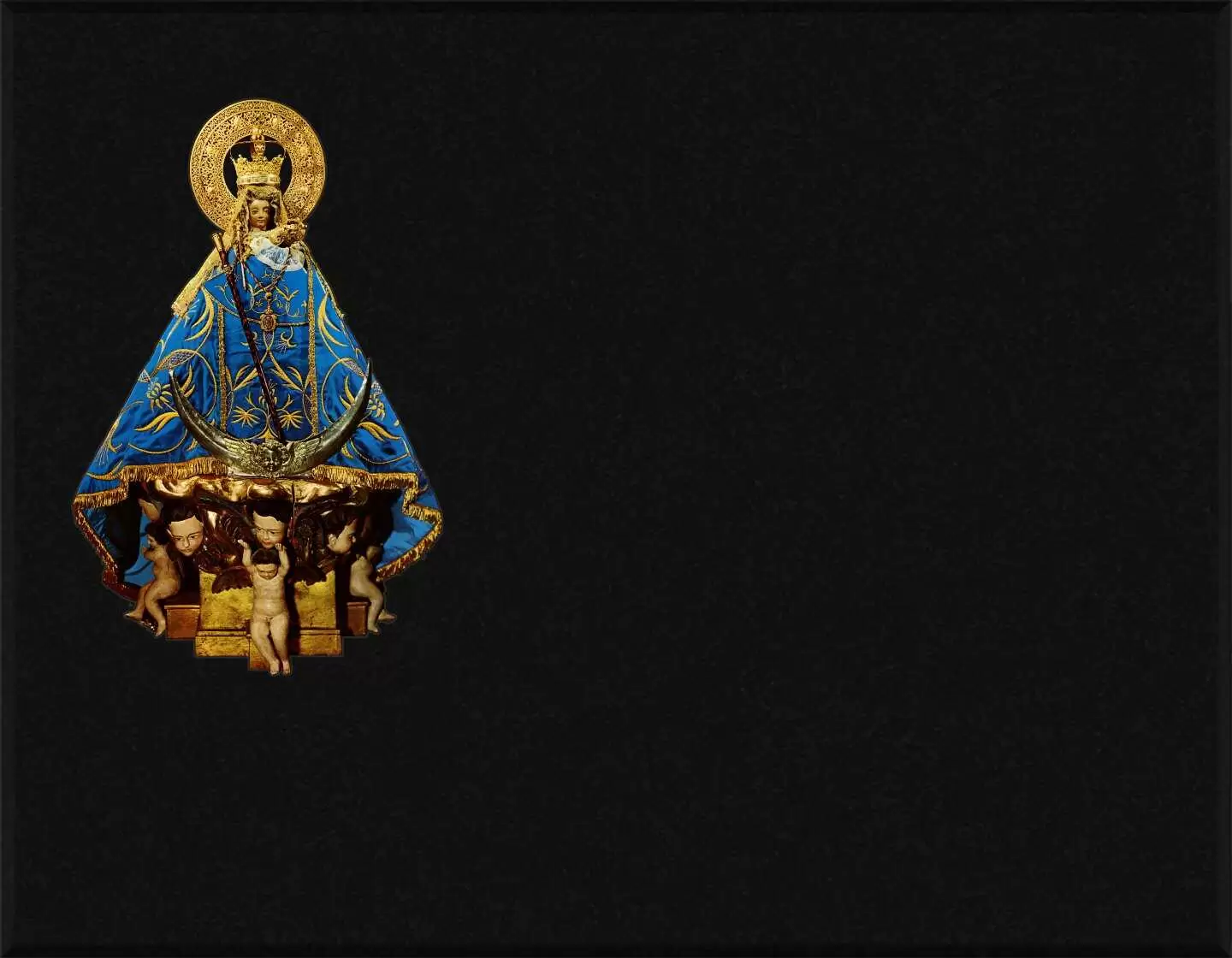 Porcelana incrustada Virgen de la Montaña I.703