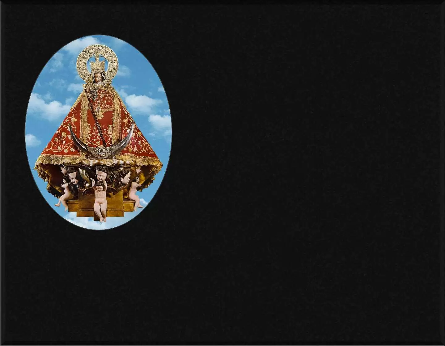 Porcelana incrustada Virgen de la Montaña I.707