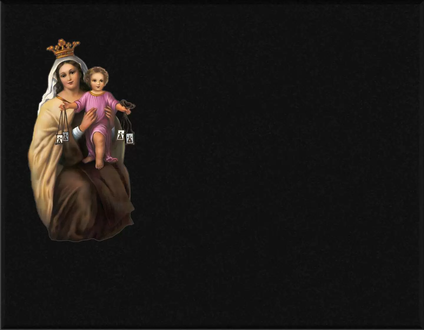 Porcelana incrustada Virgen del Carmen I.709