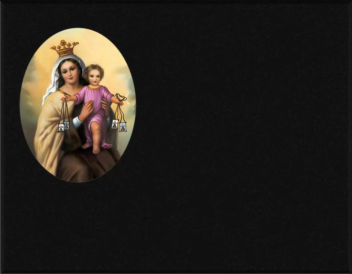 Porcelana incrustada Virgen del Carmen I.713