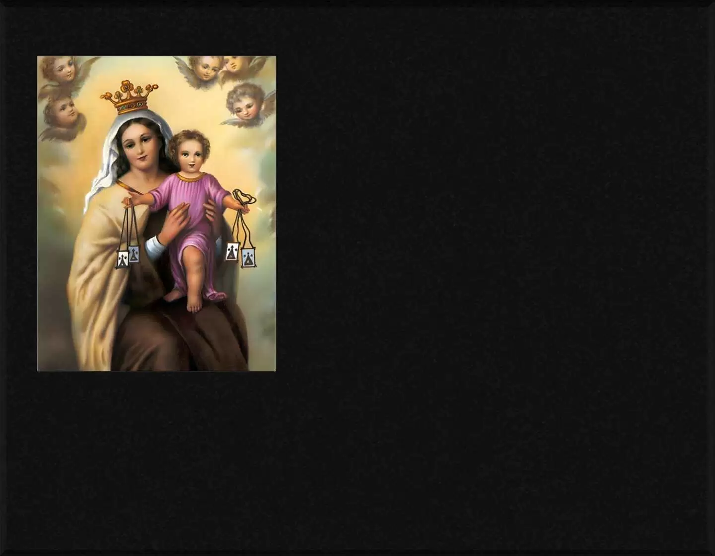 Porcelana incrustada Virgen del Carmen I.714