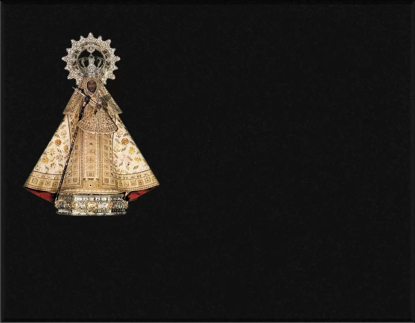 Porcelana incrustada Virgen de Guadalupe I.715