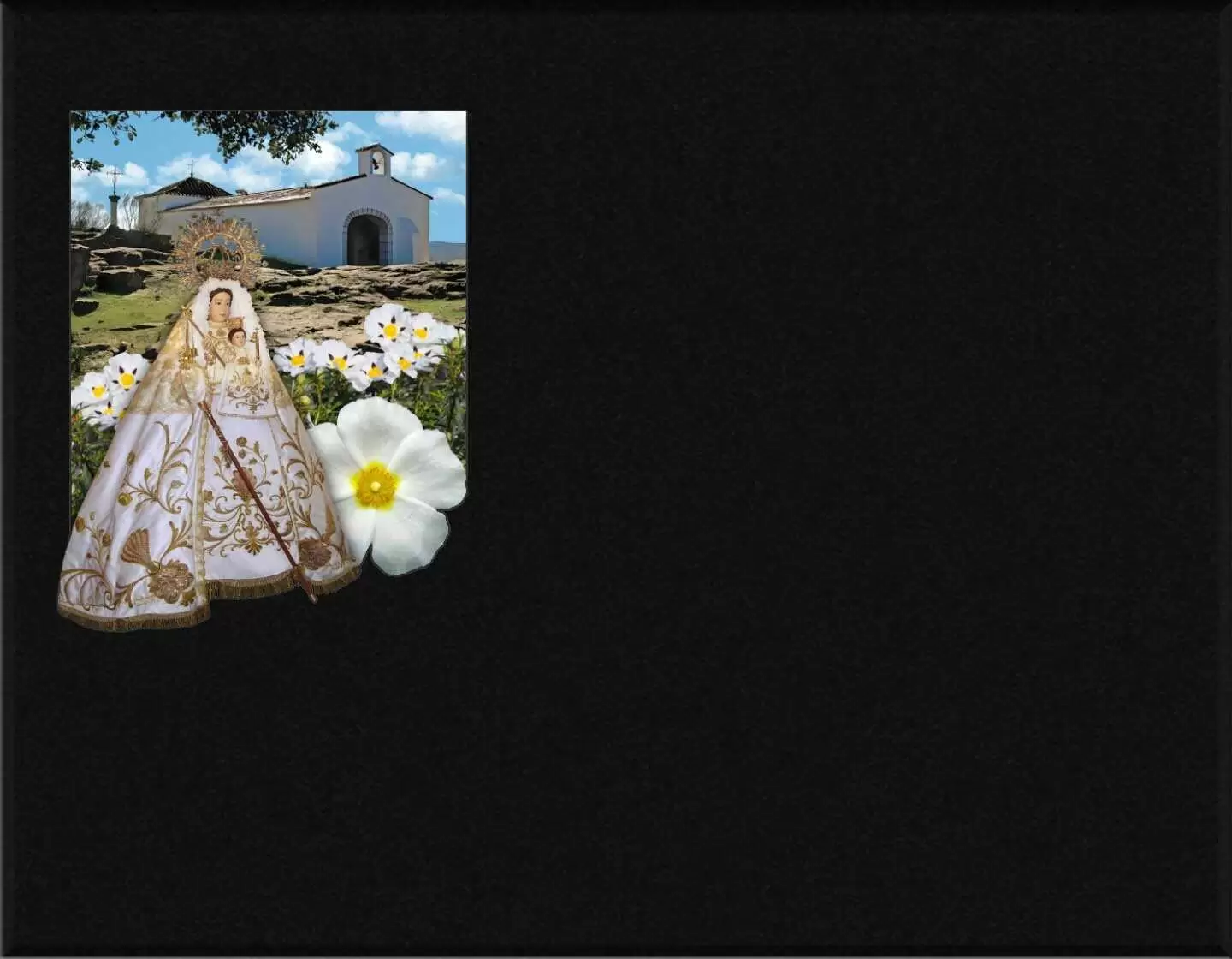 Porcelana incrustada Virgen del Campo de Aliseda I.720