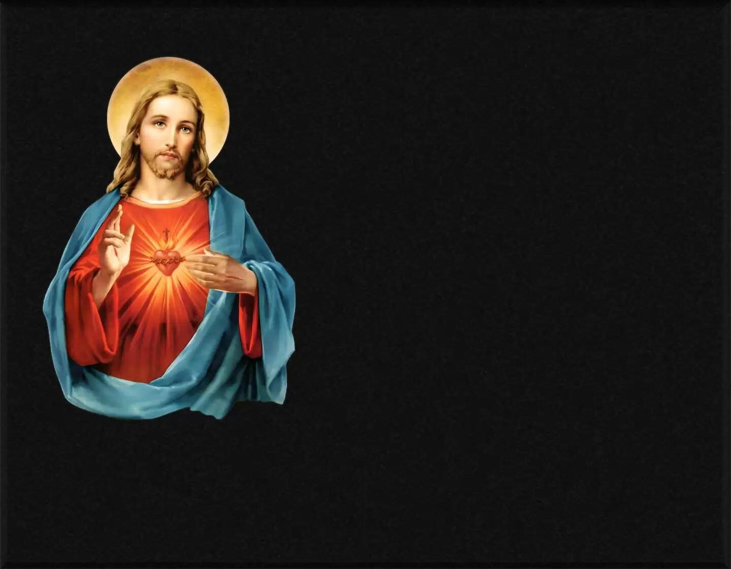 Porcelana incrustada Sagrado Corazón de Jesús I.726
