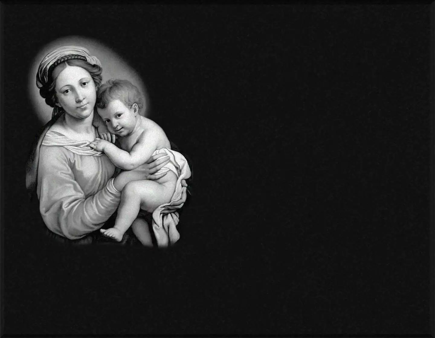 Lápida en láser Virgen Mária L.606