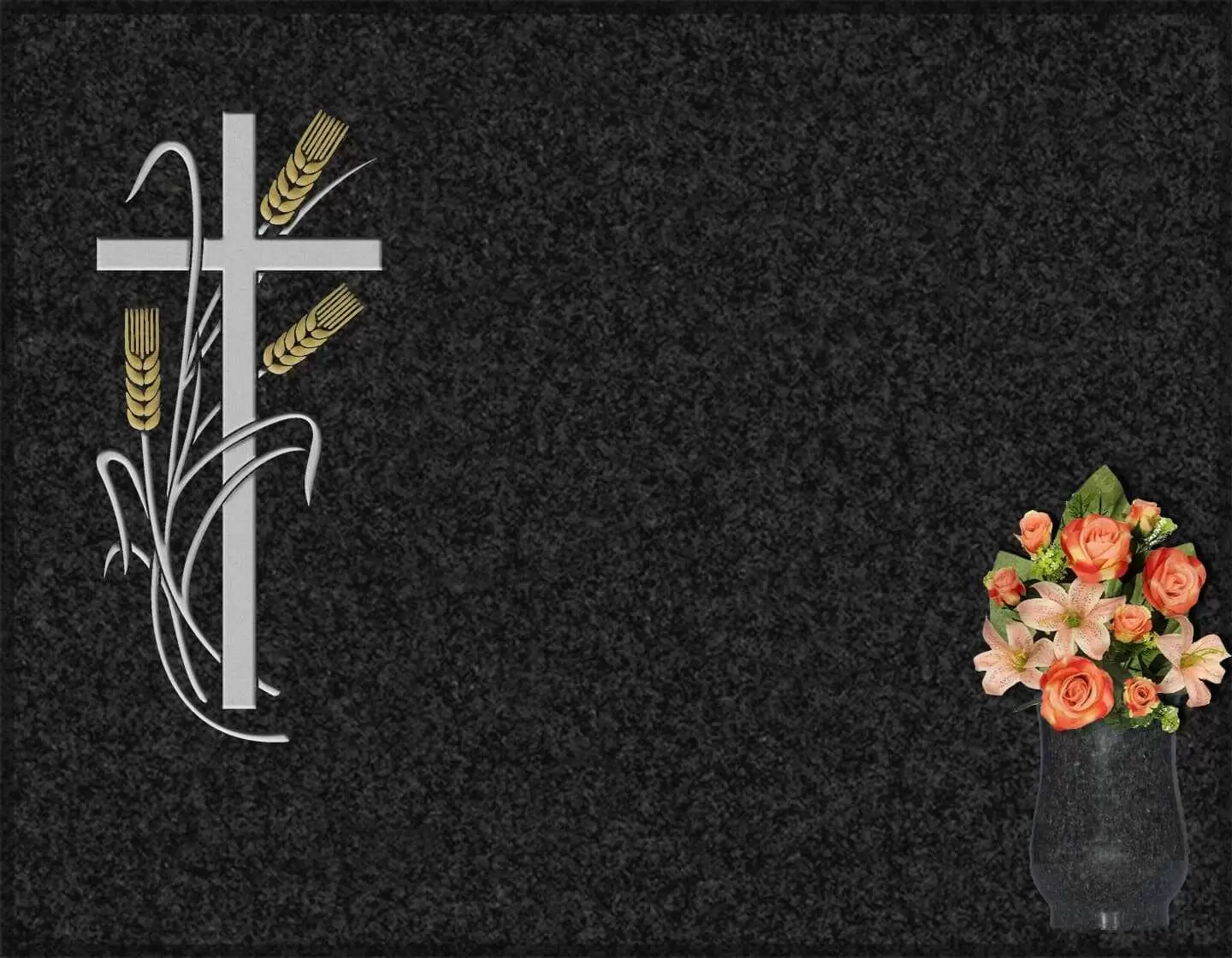 Lápida grabada cruz G.203