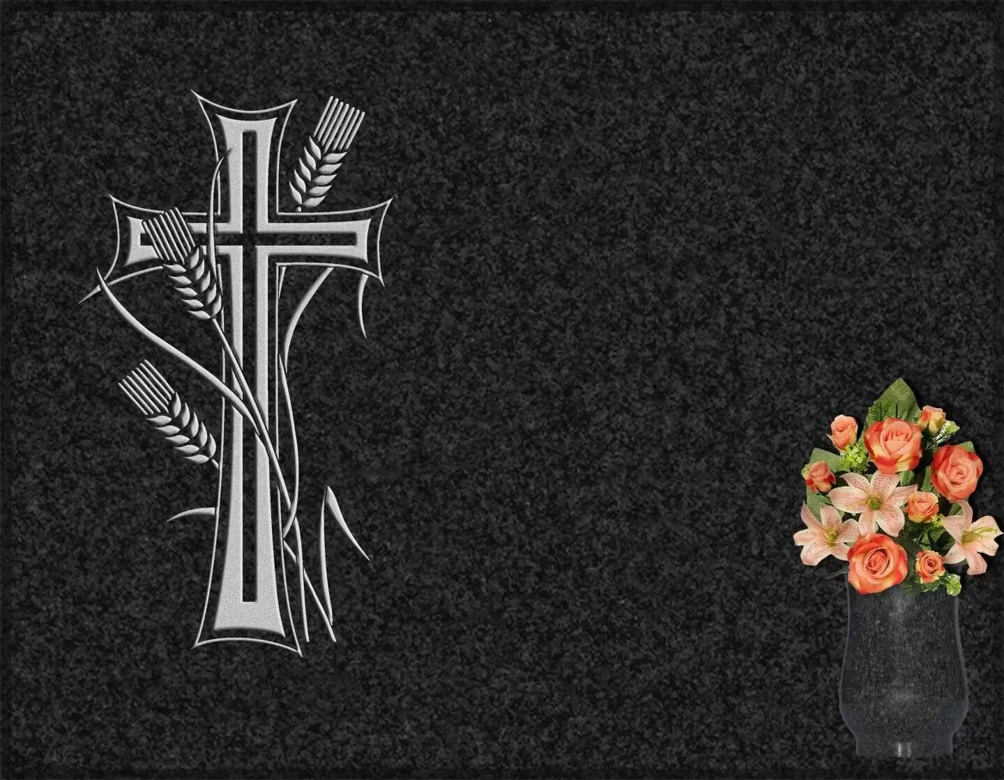 Lápida grabada cruz G.205