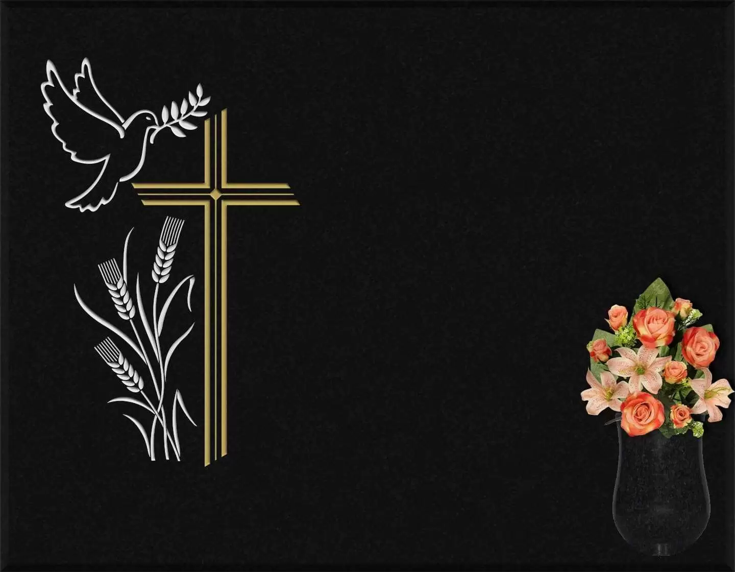 Lápida grabada cruz G.206