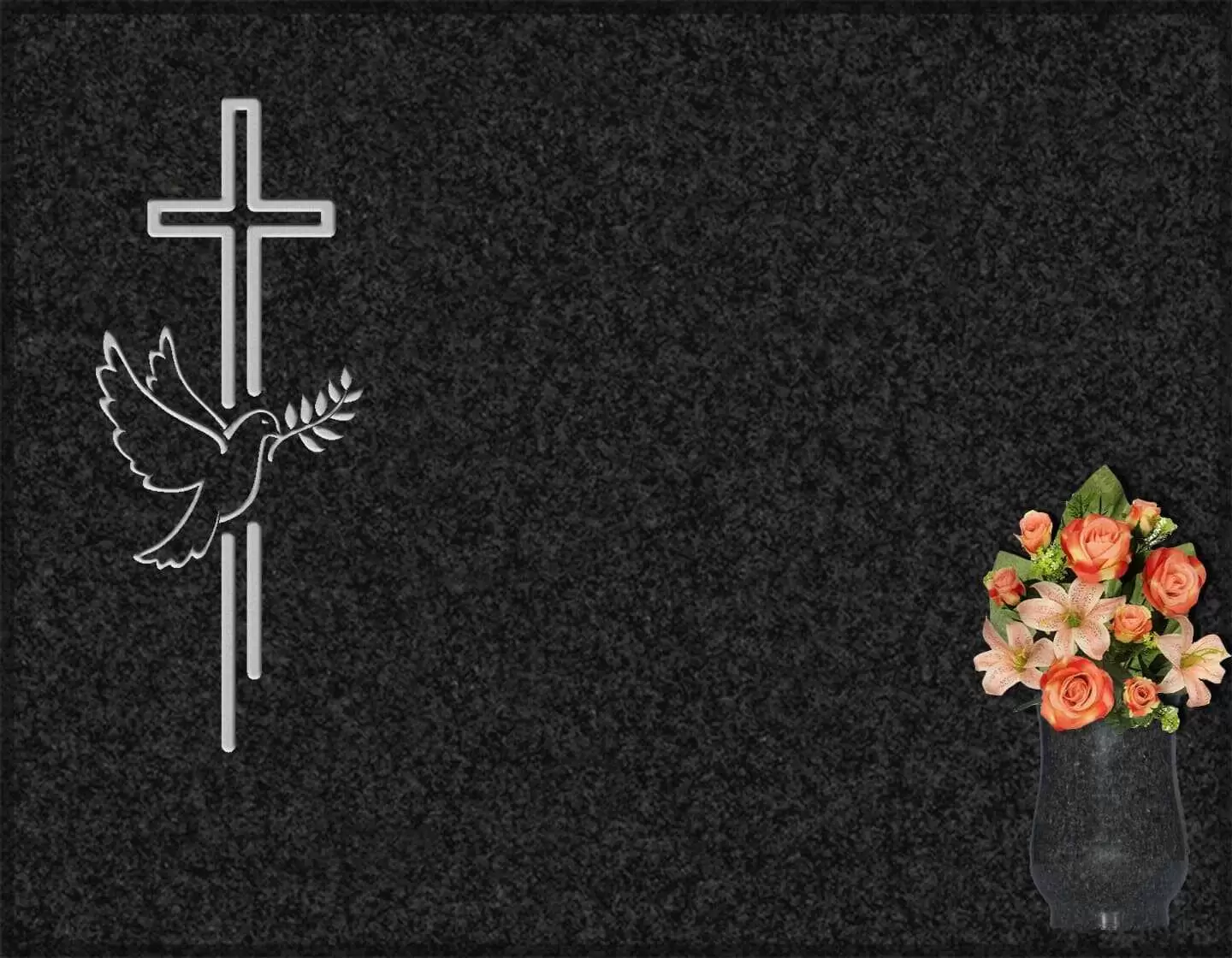 Lápida grabada cruz G.207