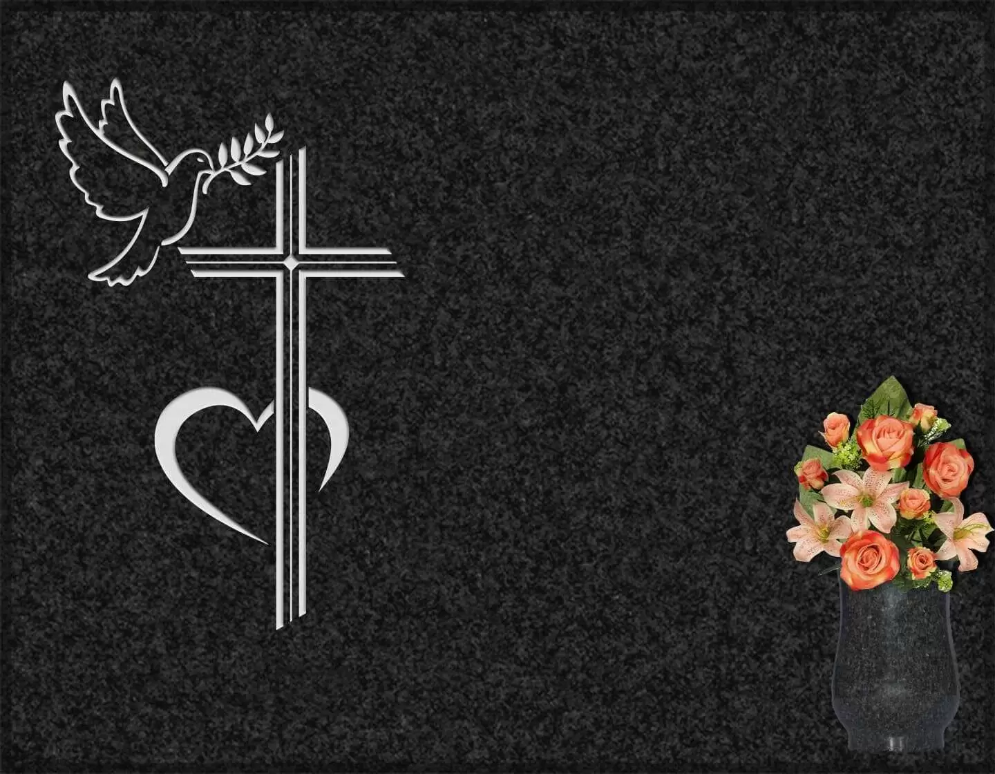 Lápida grabada cruz G.208