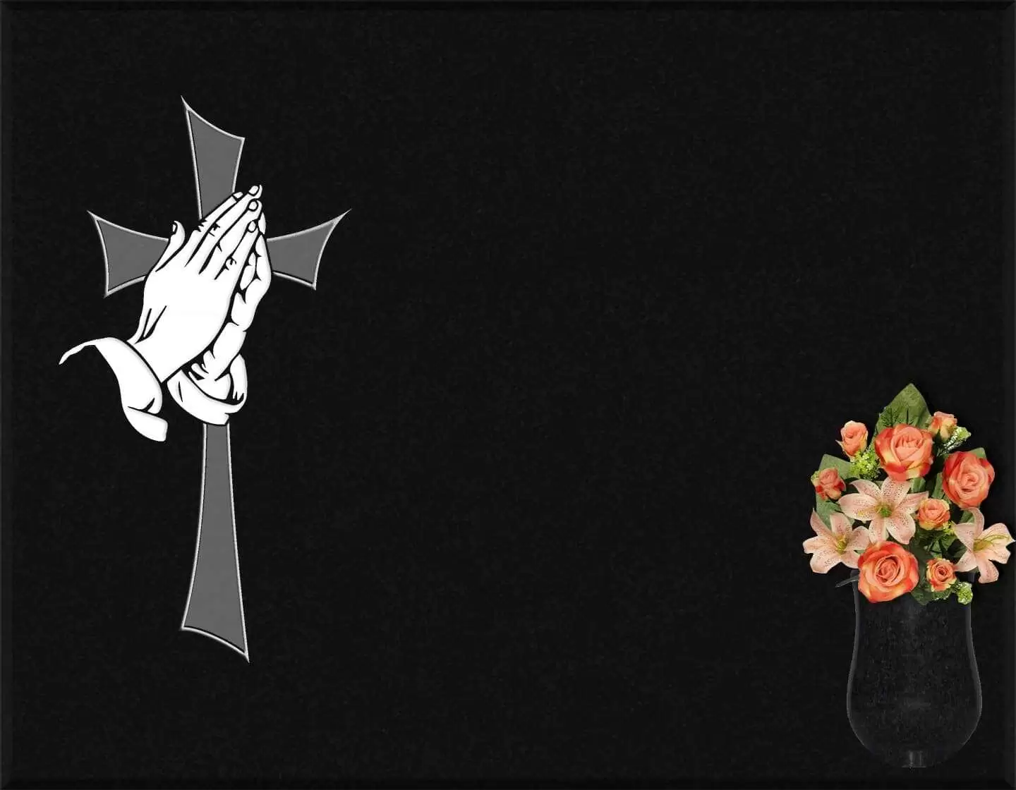 Lápida grabada cruz G.211