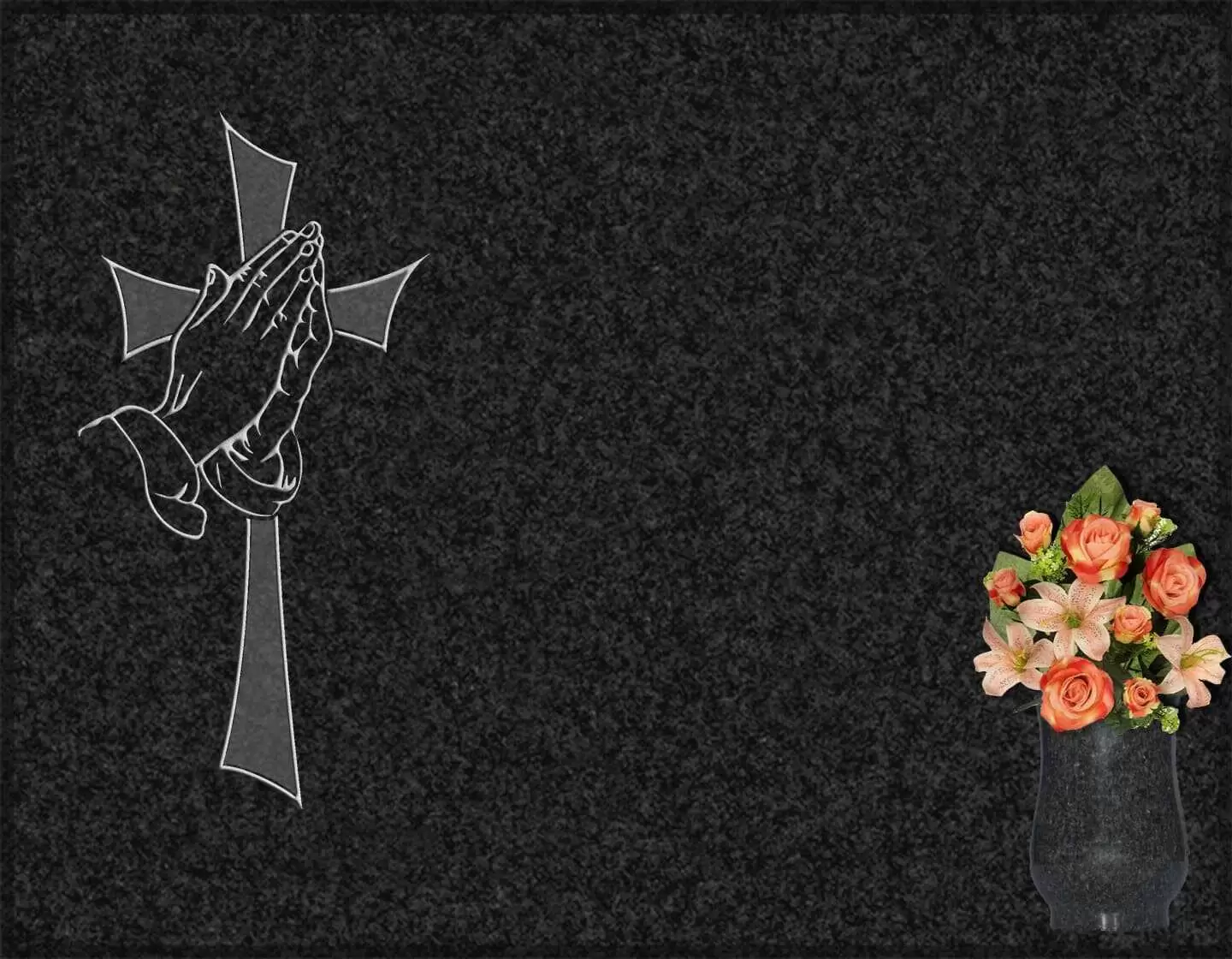 Lápida grabada cruz G.212