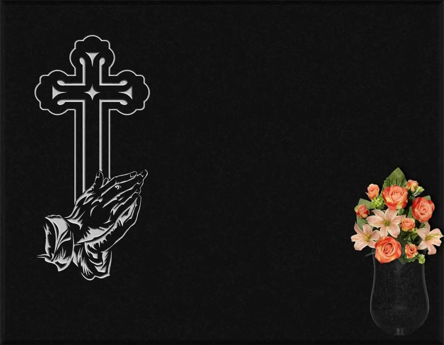 Lápida grabada cruz G.214