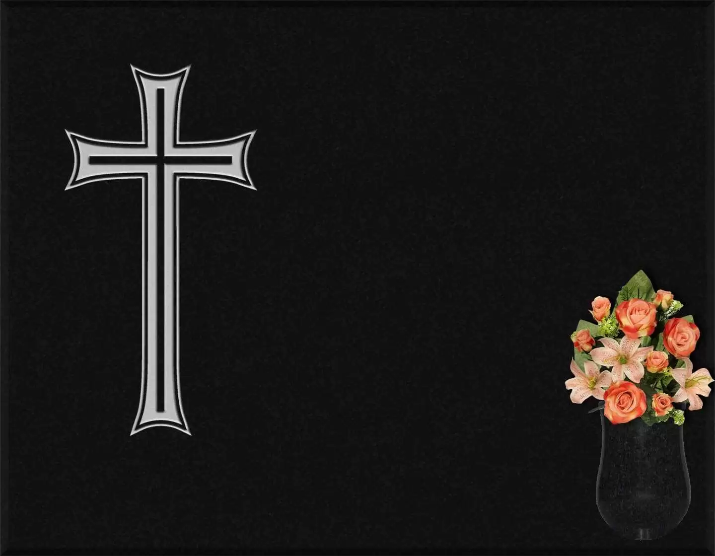 Lápida grabada cruz G.215