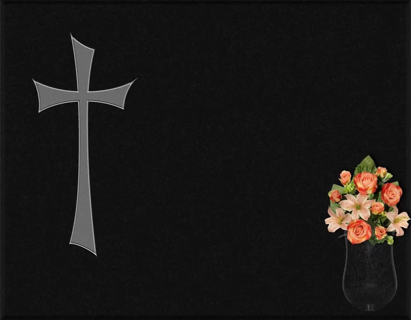 Lápida grabada cruz G.219