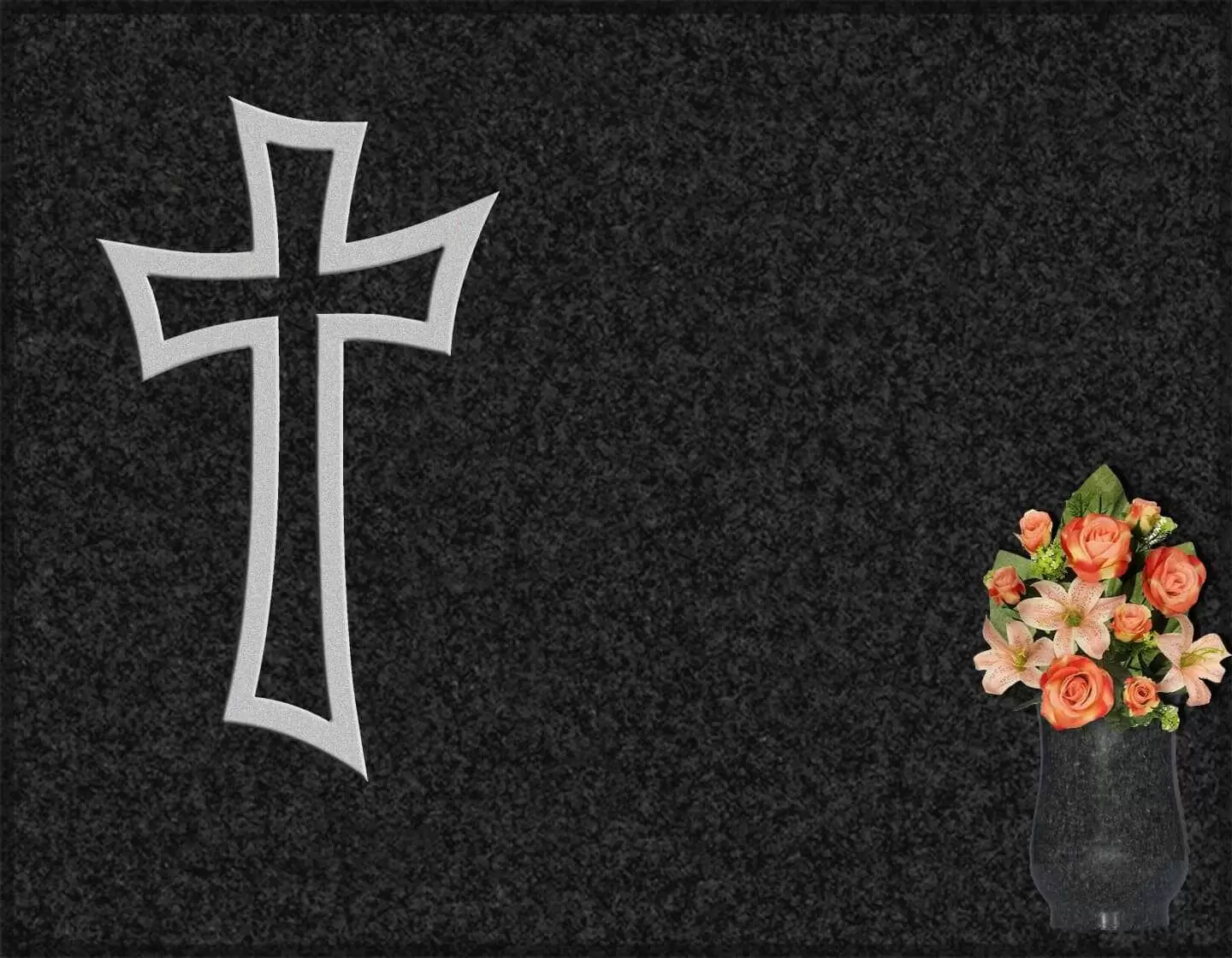 Lápida grabada cruz G.220