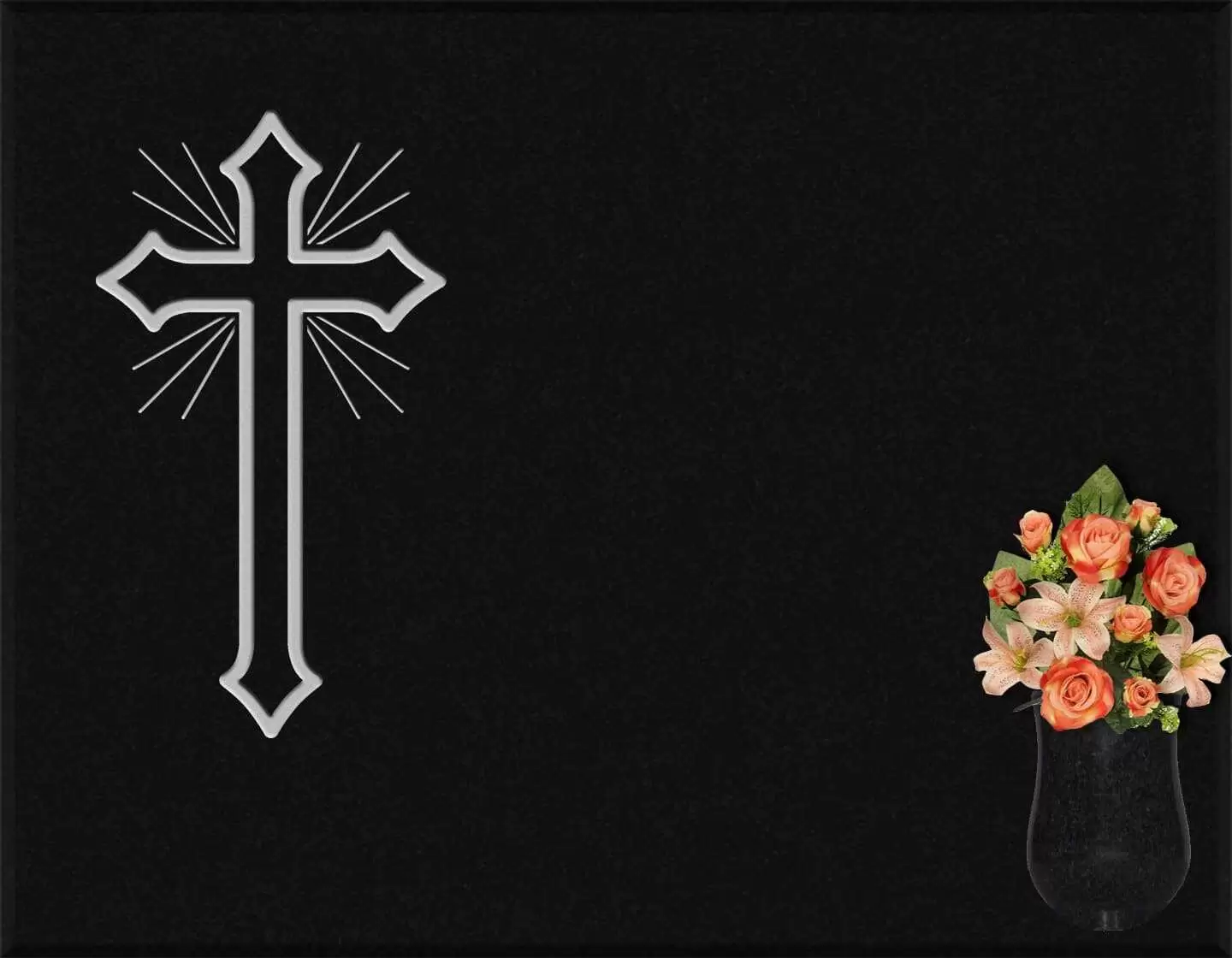 Lápida grabada cruz G.222