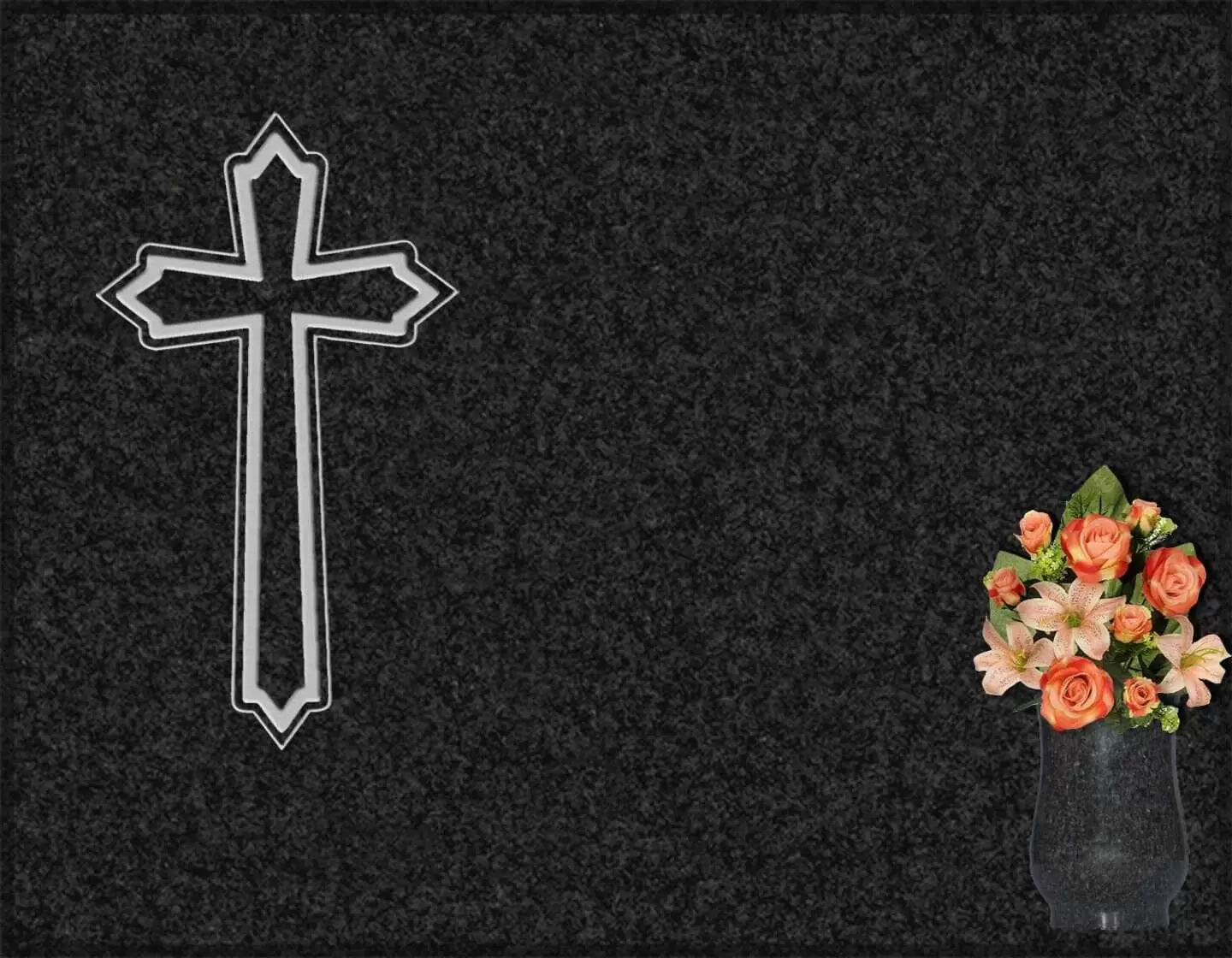 Lápida grabada cruz G.227