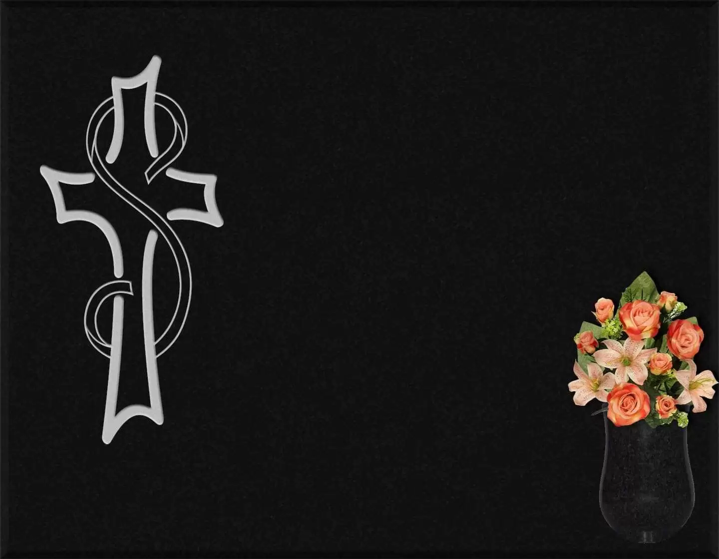 Lápida grabada cruz G.236