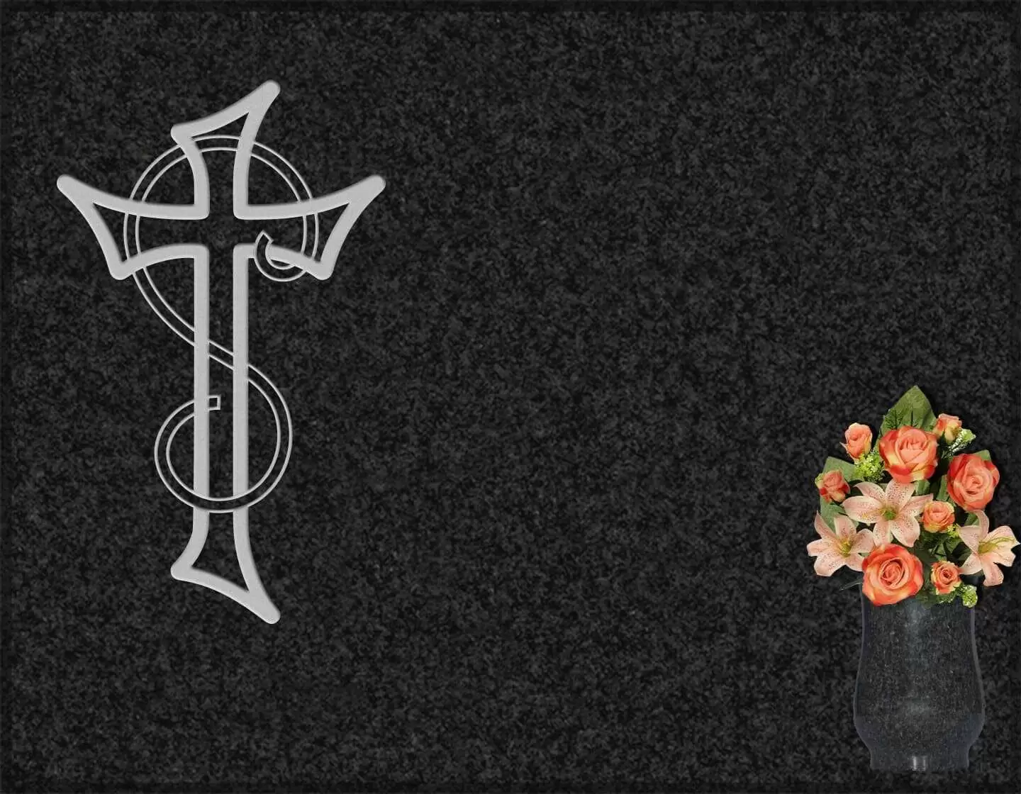 Lápida grabada cruz G.238