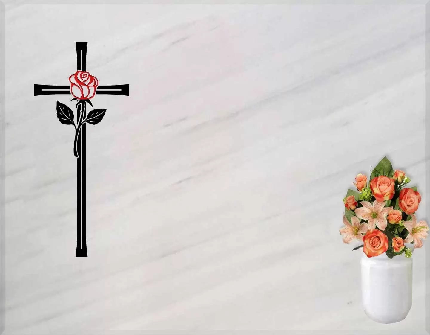 Lápida grabada cruz G.241