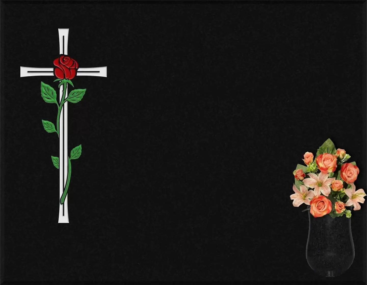 Lápida grabada cruz G.242