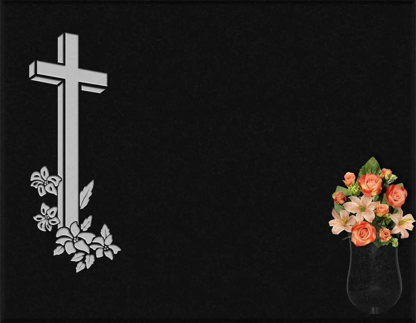 Lápida grabada cruz G.244