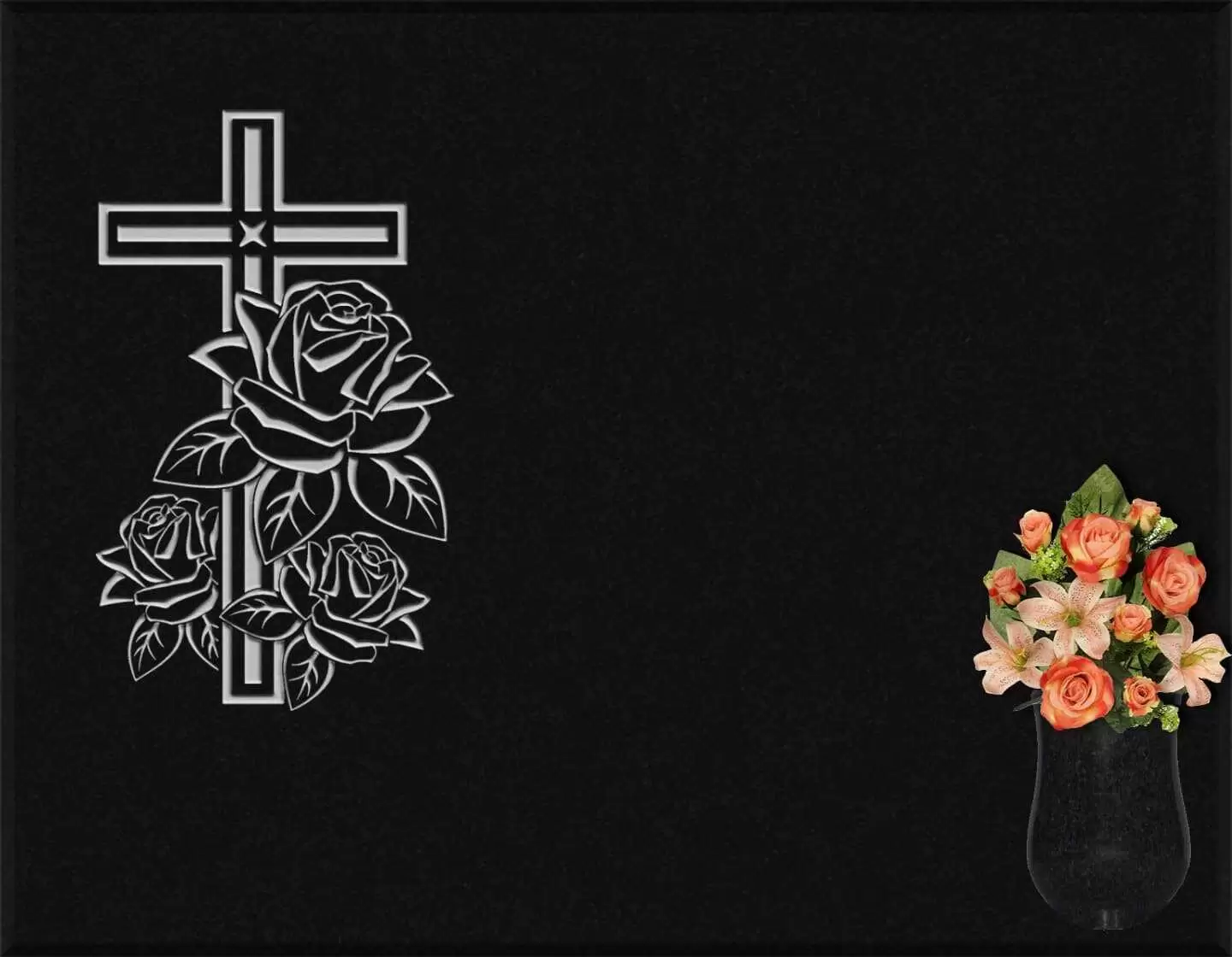 Lápida grabada cruz G.245