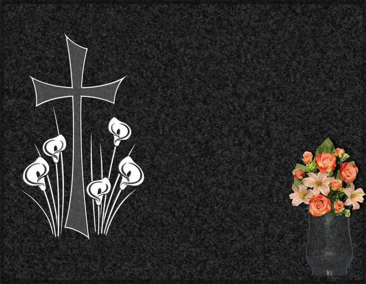 Lápida grabada cruz G.246