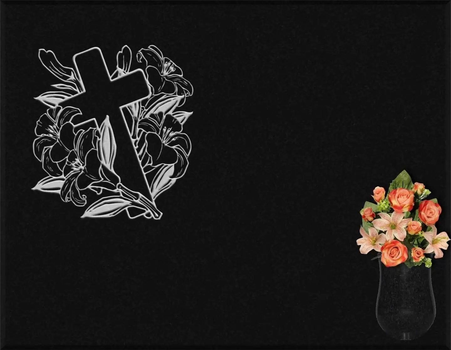 Lápida grabada cruz G.248