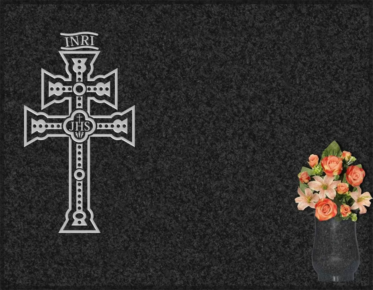 Lápida grabada cruz G.249