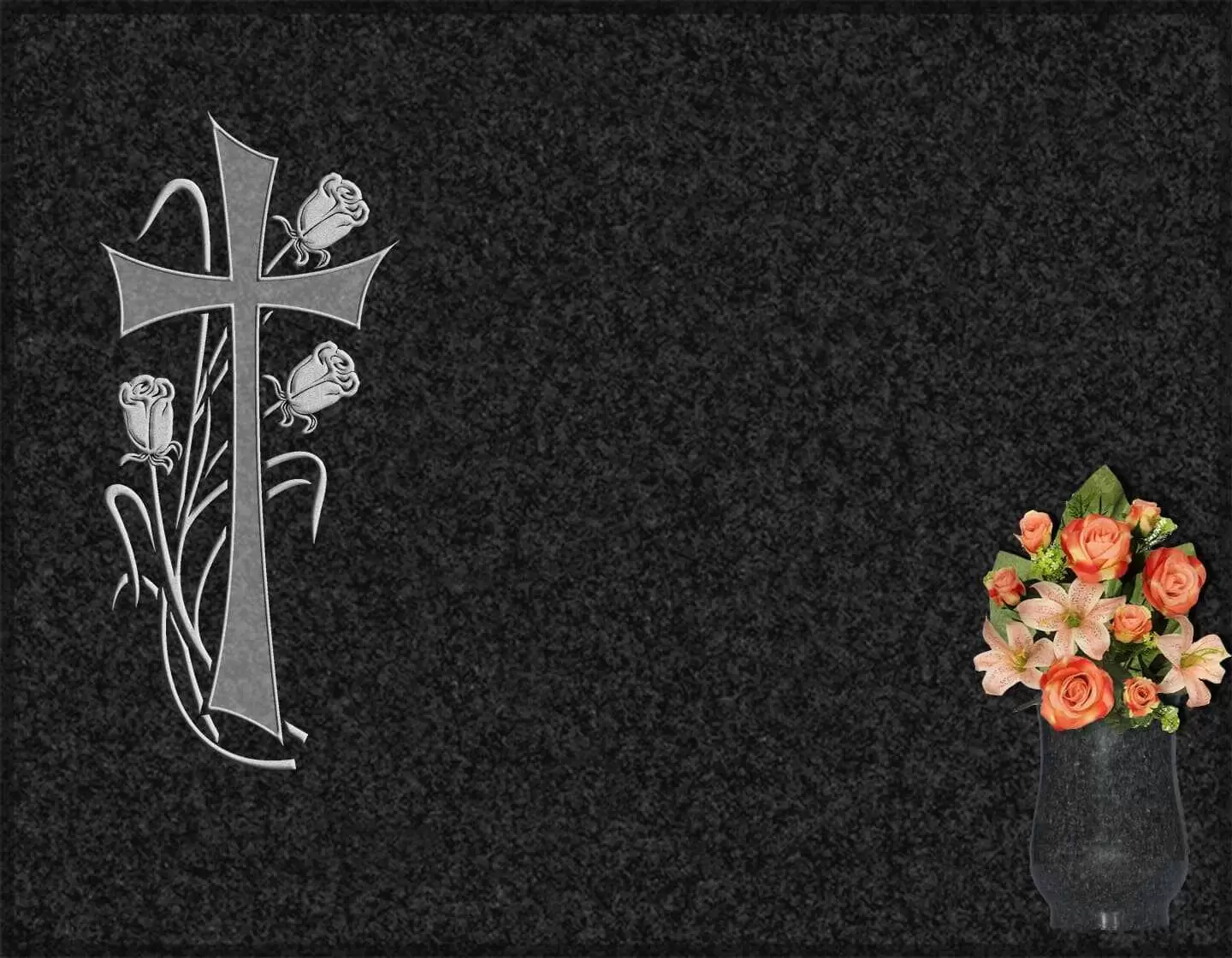 Lápida grabada cruz G.252