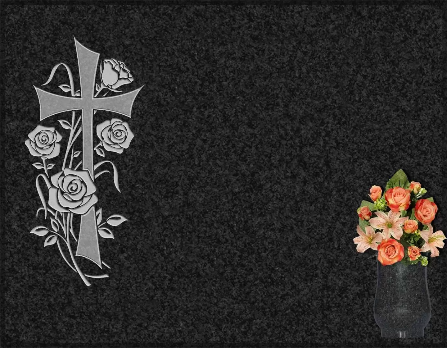 Lápida grabada cruz G.254