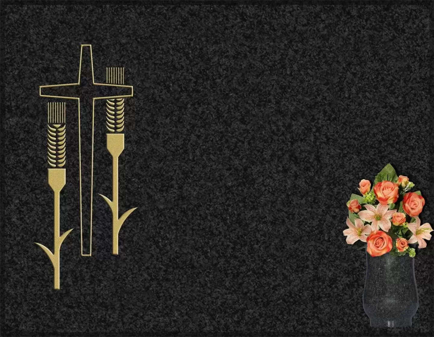 Lápida grabada cruz G.260