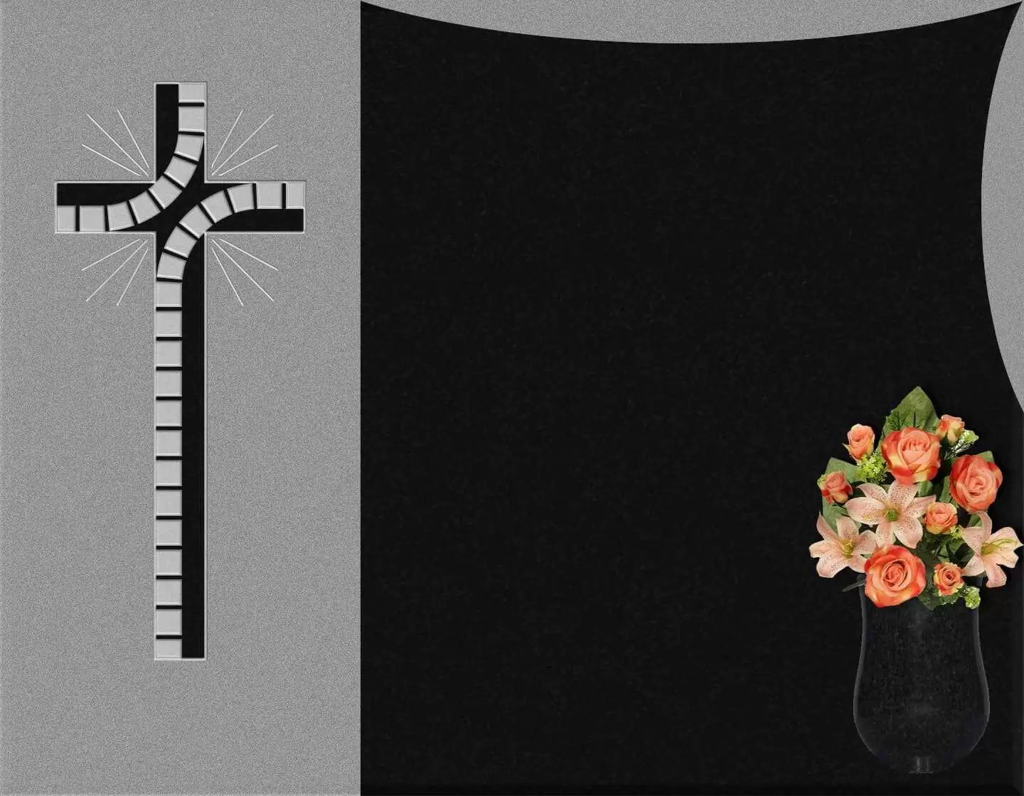 Lápida grabada cruz G.263