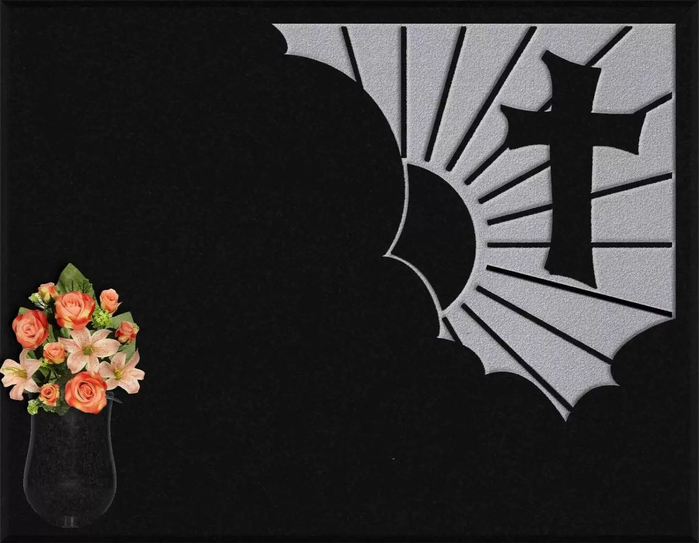 Lápida grabada cruz G.267