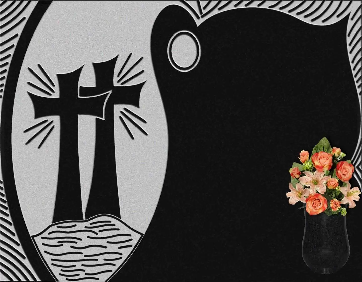 Lápida grabada cruz G.268