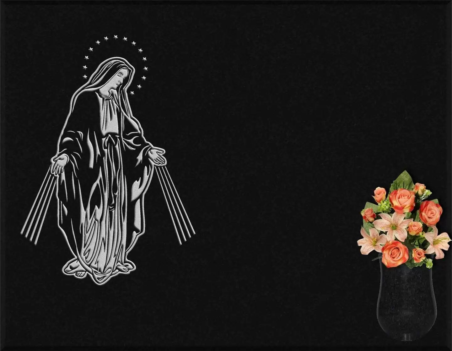 Lápida grabada La Milagrosa G.270