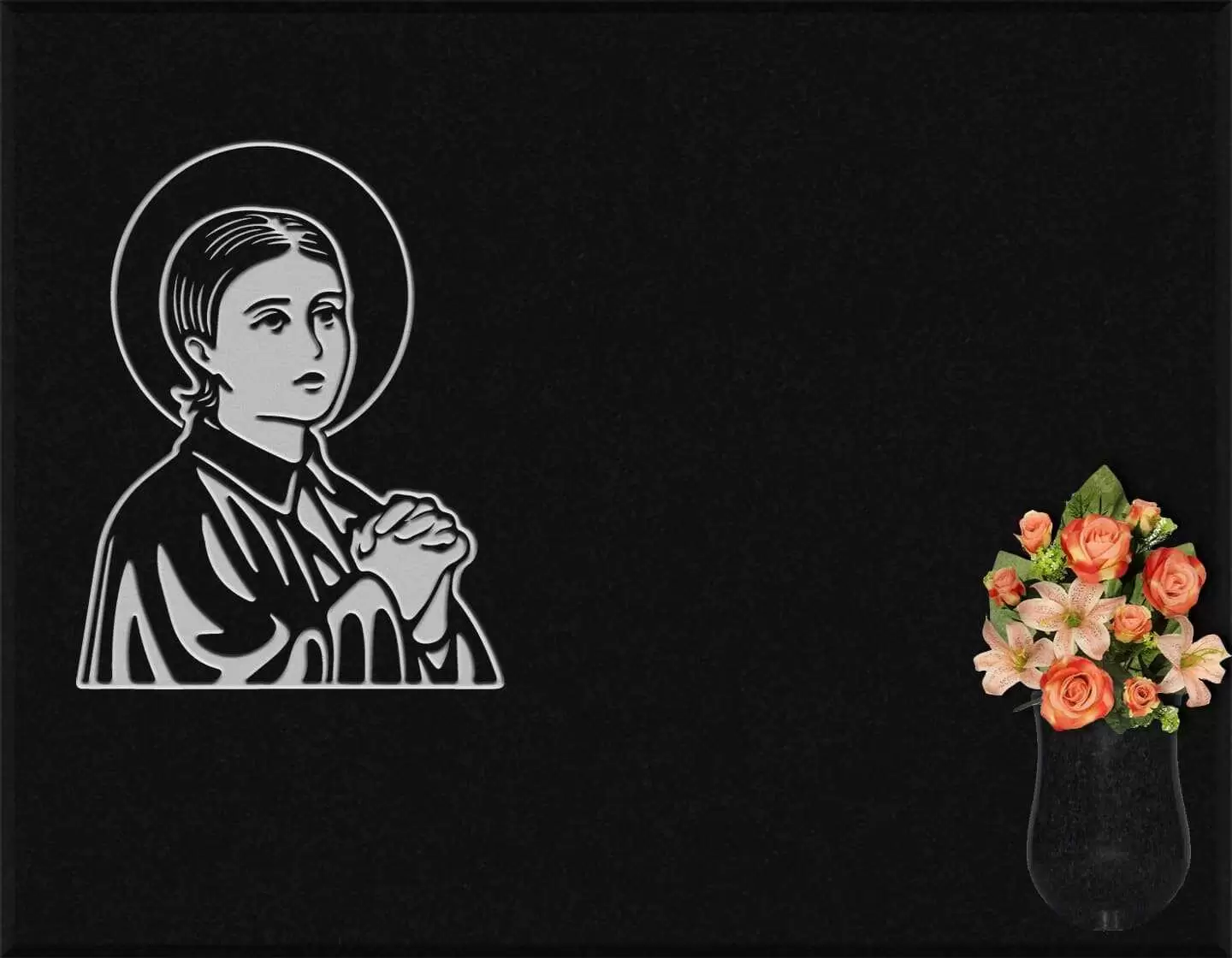 Lápida grabada Santa Gema G.275