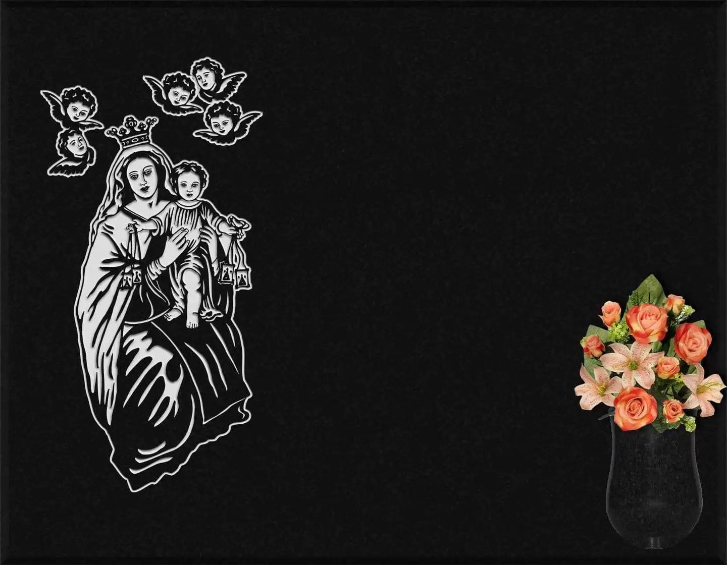 Lápida grabada Virgen del Carmen G.276