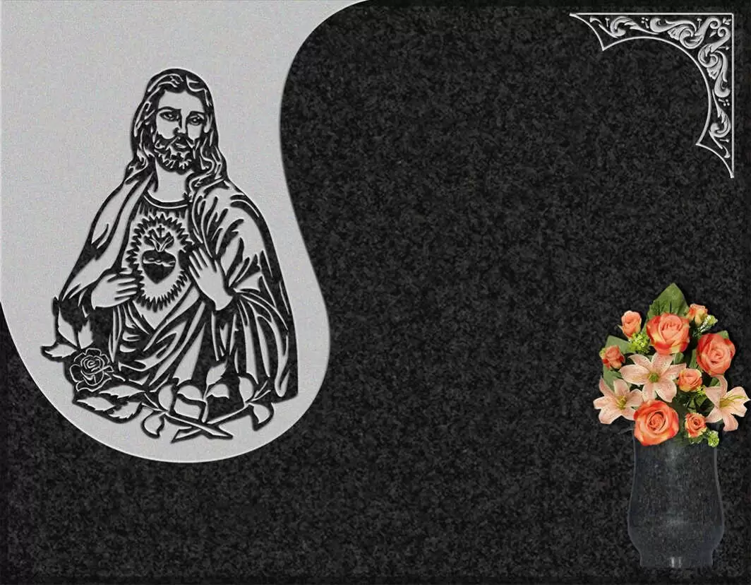 Lápida grabada Sagrado Corazón de Jesús G.284